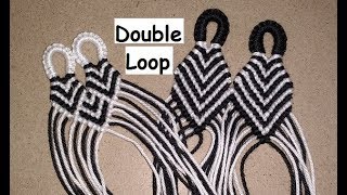 DIY Double Loop Tutorial for Wide Friendship Bracelets [upl. by Alrats]