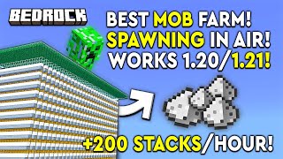 BEST MOB FARM 121 Minecraft Bedrock Tutorial  129300HR  MCPEXboxPSSwitchPC [upl. by Reace]