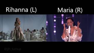 Rihanna Vs Maria Tyszkiewicz  Diamonds  Live Comparison [upl. by Newol172]