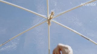 Alvantor Bubble tent how to install support poles [upl. by Claudetta]