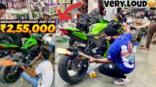 India’s LOUDEST ninja Zx10R😱 installedNew Exhaust😍 Training Back Workout❤️ in Ladakh😍 [upl. by Nefen]