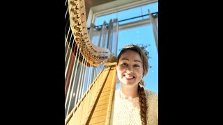 Yiskah sings “O Come Emanu’El” with Harp at Ten Arrows Coffee amp Bistro in Blanchard OK today 🌟 [upl. by Fabrin418]