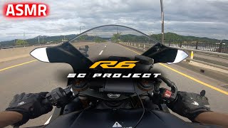 YZF R6 City Riding  SC project S1  Full system  ASMR [upl. by Wise]