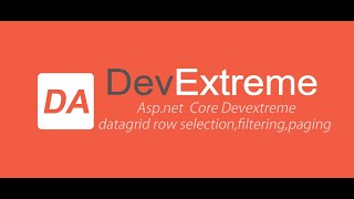 Aspnet Core platformda Devextreme datagrid row selectionfilteringpaging [upl. by Eenafit549]