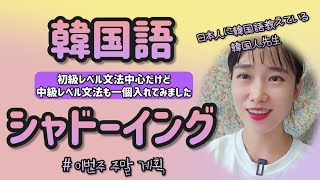 【韓国語初級中級会話⑥】中級文型を少し入れてみたけど、聞き取れるかな⁈ [upl. by Ahsatsana]