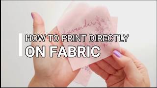 HOW TO PRINT ON FABRIC AT HOME [upl. by Eadith]