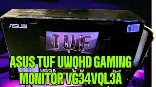 ASUS TUF UWQHD Gaming monitor review VG34VQL3A 3440x1440p [upl. by Najar]