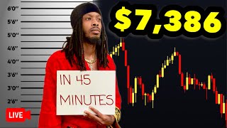 Live Trading NAS100 7386 In 45 Minutes Using Liquidity Grab Strategy FOREX [upl. by Enoyrt]