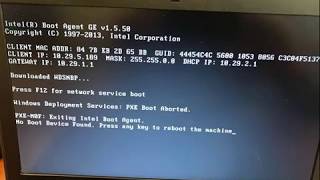 PXEM0F Exiting Intel Boot Agent No Boot Device Found WDS MDT [upl. by Hau]