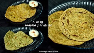 3 easy masala paratha recipes  paratha recipes  masala paratha recipe [upl. by Akemad]