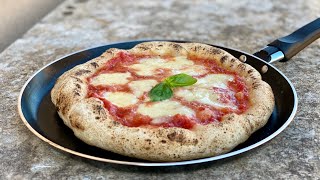 Best PIZZA recipe Without Oven 🍕 Real Italian PIZZA homemade cooked in a Pan 😋 Pizza Dough  Sauce [upl. by Medardas]