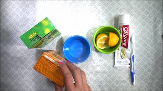 Teeth Whitening At Home In 3 Minutes  How To Whiten Your Yellow Teeth Naturally  100 Works [upl. by Ellinehc]