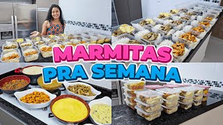 Marmitas Congeladas  Fiz 25 Marmitas Para Semana Cardápio Completo [upl. by Ruosnam]