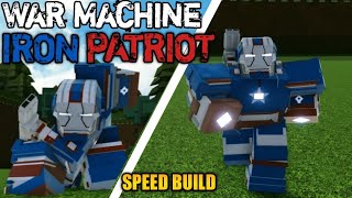 NEW SUIT Iron Patriot War Machine Speed Build  Build a Boat For Treasure [upl. by Aineg]