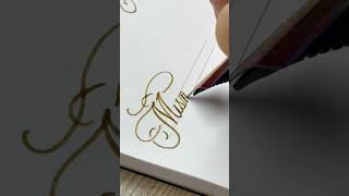 Mismatch  handwriting with fountain pen cursive art lettering calligaraphy satisfying [upl. by Kartis686]