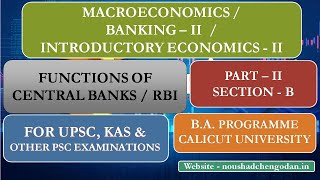 Functions of Central BankRBI  Agent of the Govtamp Custodian of Cash Reserves of Banks [upl. by Eipper]