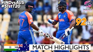 India vs Australia ICC T20 World Cup 2024 Match Highlights  IND Vs AUS Highlights [upl. by Ok]