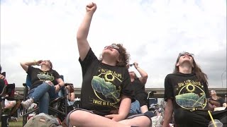 Clouds kept eclipse watchers in Kerrville on edge of their seats [upl. by Magbie]