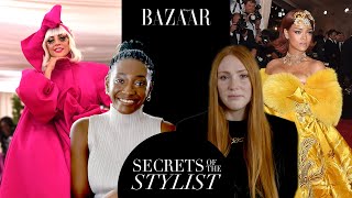 Celebrity stylists break down Met Gala fashion history  Secrets of the Stylists  Bazaar UK [upl. by Oivlis]