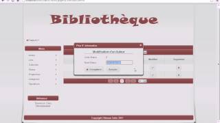 Gestion bibliotheque JSF SPRING HIBERNATE [upl. by Aicileb]