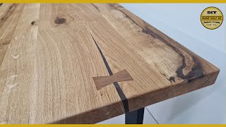 DIY ✨ moderner Couchtisch rustikal Eiche selber gebaut [upl. by Rich]