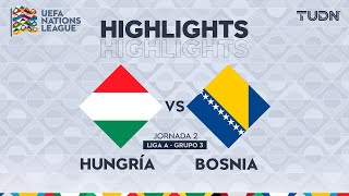 HIGHLIGHTS  Hungría vs Bosnia  UEFA Nations League 2024  TUDN [upl. by Nanreit187]