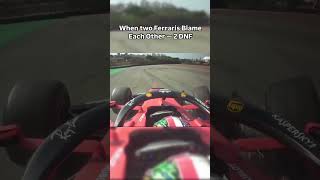 Clash between Vettel and Leclerc ends in disaster Watch the chaos unfold as both Ferraris [upl. by Warms]