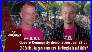 Christopher Street Day  Berlin Pride  Pressekonferenz [upl. by Templas]