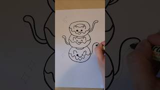 Kawaii Kitty Donuts Drawing 🍩 art kawaii drawing kitty tutorial howto foryou cute cat cats [upl. by Ttik]