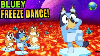 Bluey Floor Is Lava  Lava Dance amp Chase  Bluey Freeze Dance  Danny Go Noodle [upl. by Lubbock]