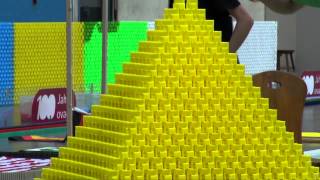 World Record 3D Domino Pyramid  The Last Dominoes [upl. by Sandye]