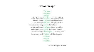 COLOURSCAPE  Anthony Etherin [upl. by Nipahc]