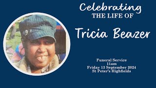 Thanksgiving for the life of Tricia Beazer RiP [upl. by Airehtfele]