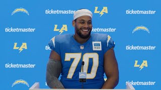 Rashawn Slater On Joe Alts Growth  LA Chargers [upl. by Edy]