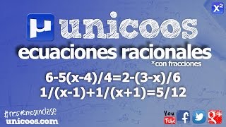 Ecuaciones racionales SECUNDARIA 2ºESO matematicas [upl. by Elyad985]