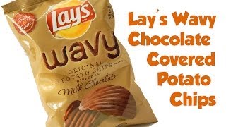 Lays Wavy Chocolate Covered Potato Chips Snack Break [upl. by Cirle75]