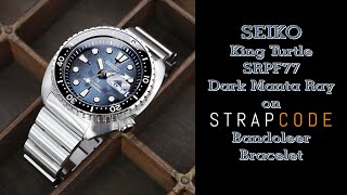 Seiko king turtle srpf77 on StrapCode Bandoleer bracelet [upl. by Naasah832]