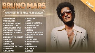 Bruno Mars Songs 2024  Greatest Hits Full Album 2024  Top 30 Best Playlist Of All Time Lyrics [upl. by Ibbob]