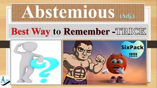 Abstemious How to MEMORIZE English vocabulary with tricks mnemonics synonyms antonyms examples [upl. by Aned513]