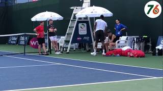 Gael Monfils amp Elina Svitolina on court [upl. by Hollah]