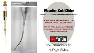 Glide Path com Wave One Gold Glider Denstply Sirona Canal simulado com dupla curvatura radicular [upl. by Muncey]