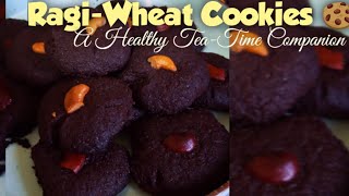 Healthy RagiWheat Cookies Recipe  Jaggery amp Cocoa Cookies  Baking Recipe RimipysLab [upl. by Callas]