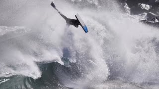 HIGH FLYING BACKWASH CARNAGE AT MEDGE  ONE DAY WITH TOM MORRIS bodyboarding [upl. by Bernardina868]