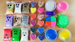 Making Slime With Bags And Foam Beads amp Store Bought Slime satisfying satisfyingslime [upl. by Fishman]