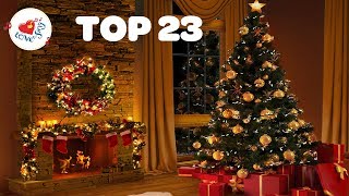 Fireplace with Christmas Songs and Carols Playlist  Top 23 Merry Christmas [upl. by Ablasor303]