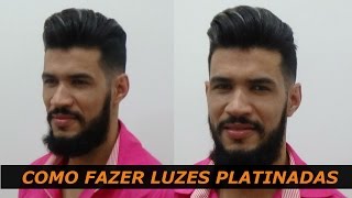 Como fazer luzes platinadas em casa Cabelo masculino  Passo a Passo com Detalhes [upl. by Anaiviv]