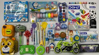 My Latest Toys amp Stationery Video Game Piggy Bank Water Game Doms Stationery Pencil Box [upl. by Persian]