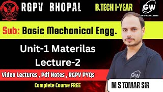 Lec2 II Unit1 II Basic Mech Engg II BME II RGPV II Gateway Classes [upl. by Ecinerev]