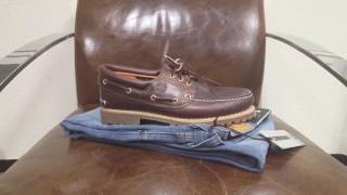 Timberland Heritage 3Eye Schuhe Bootsschuhe DEUTSCH Haul  On Feet  Review  Outlet46de [upl. by Aiduan]