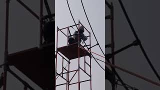 switchyard work live line in 400KV line maintenance work [upl. by Verda]